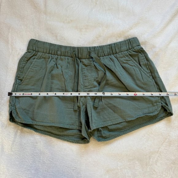 Old Navy Pull On Lounge Shorts Green 100% Cotton Pockets Elastic Waist S Small - Picture 5 of 5